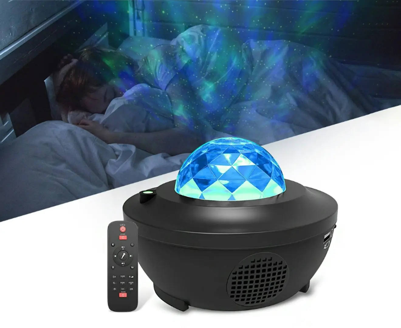 LED Galaxy Starry Night Light Projector Ocean Star Sky Party  Room Lamp for boys and girls