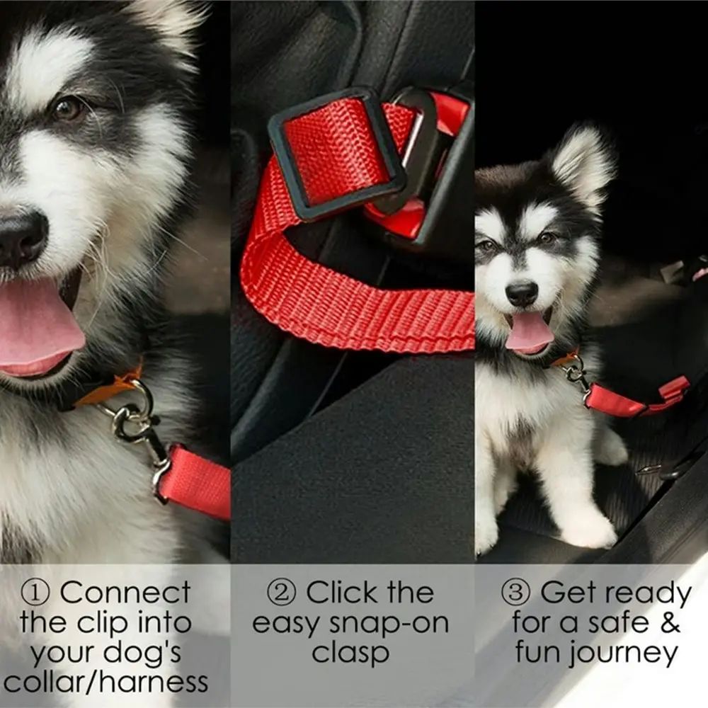 2 Pack Adjustable Pet Dog Cat Seat Belts