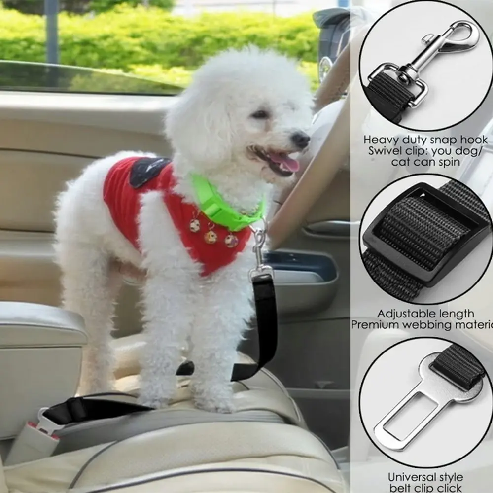 2 Pack Adjustable Pet Dog Cat Seat Belts