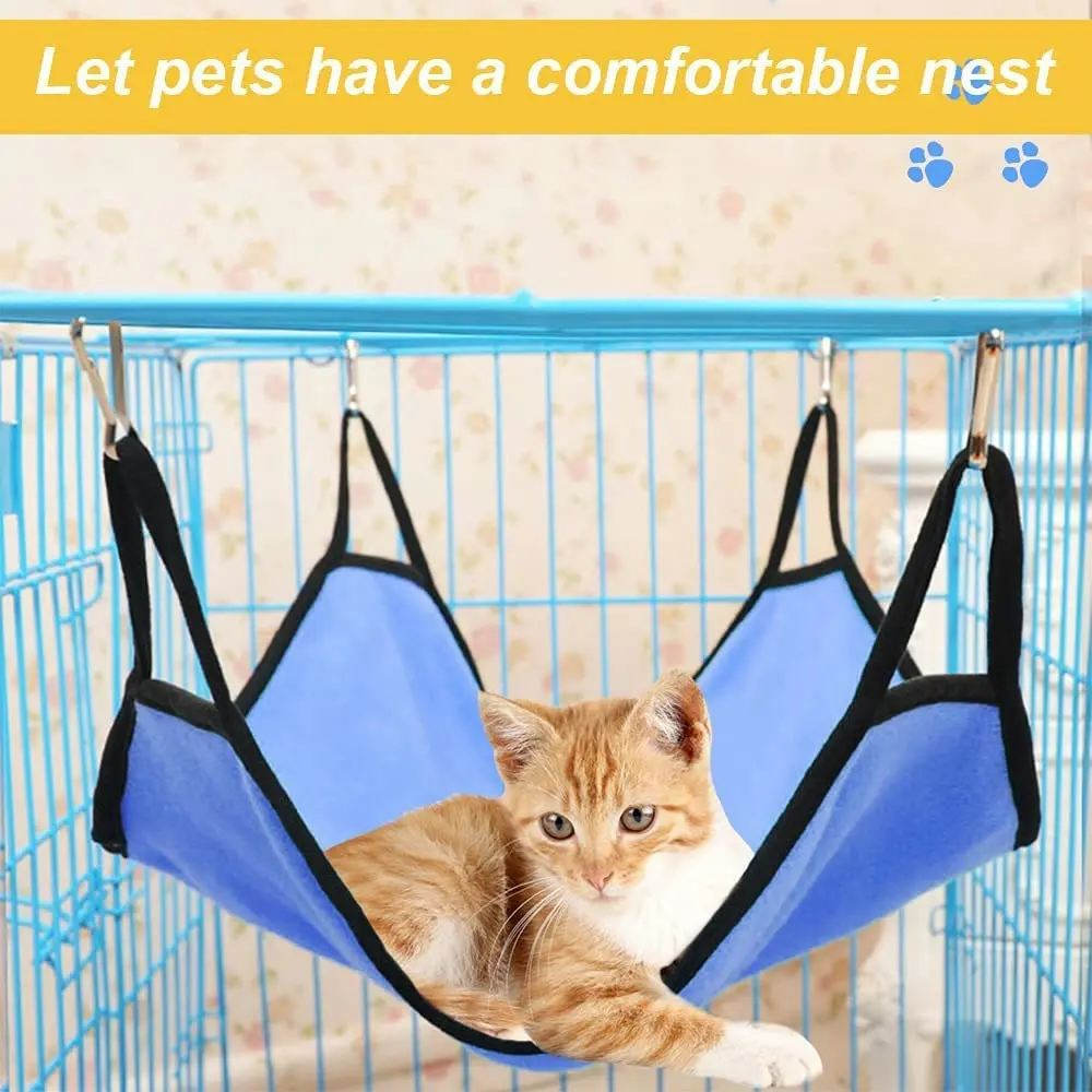 2 Pcs Pet Hammock Cat Bed Hanging Pet Bed Cat Hammock for Kitten Cage