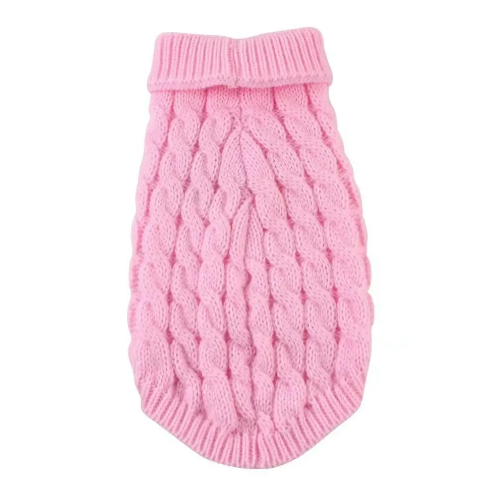 Puppy Sweaters Warm Pet Turtleneck Vest For Small Medium Dogs Cats-Pink