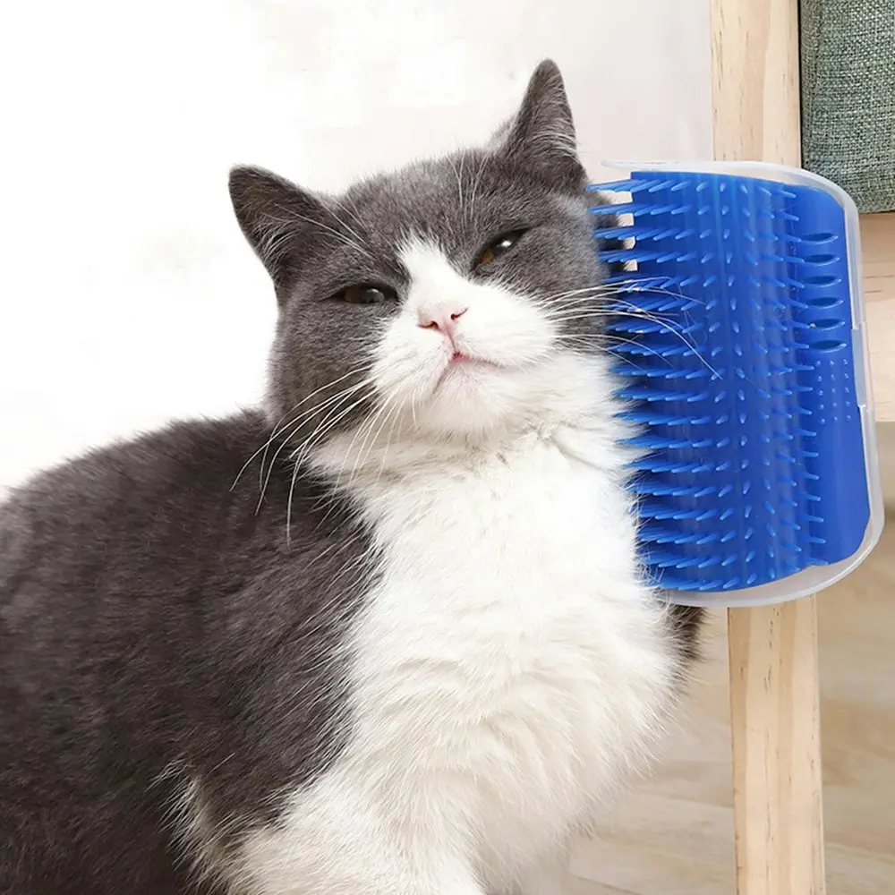 2 Pack Cat Grooming Brush Wall Corner Groomers Soft Grooming Brush Massage Combs