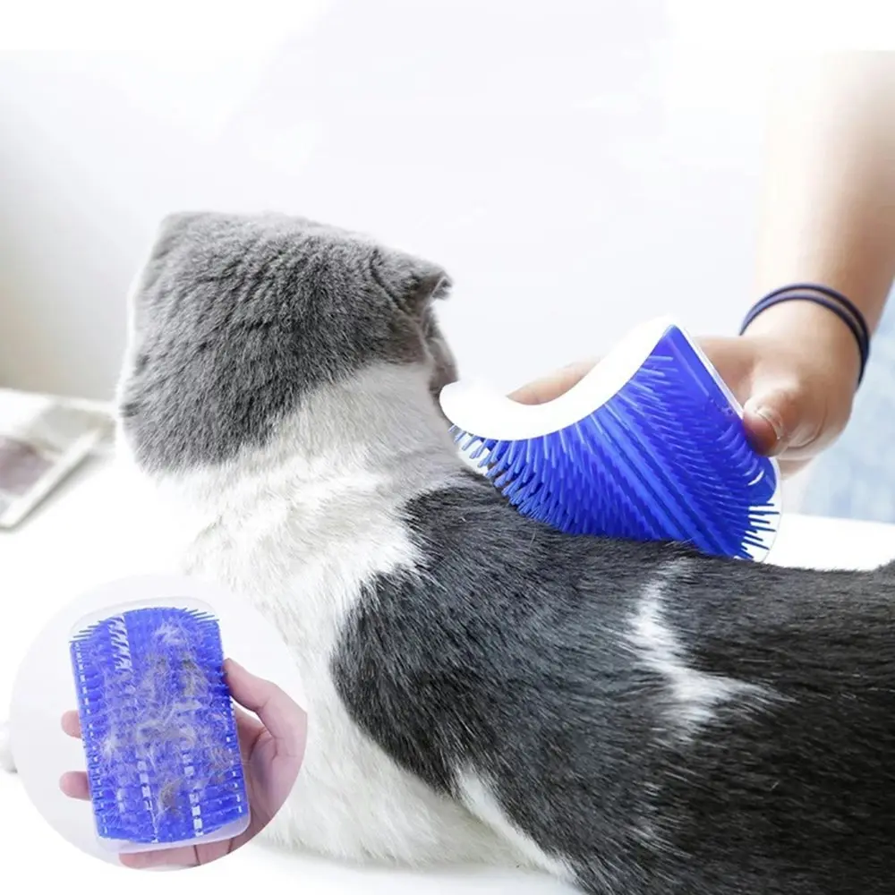 2 Pack Cat Grooming Brush Wall Corner Groomers Soft Grooming Brush Massage Combs