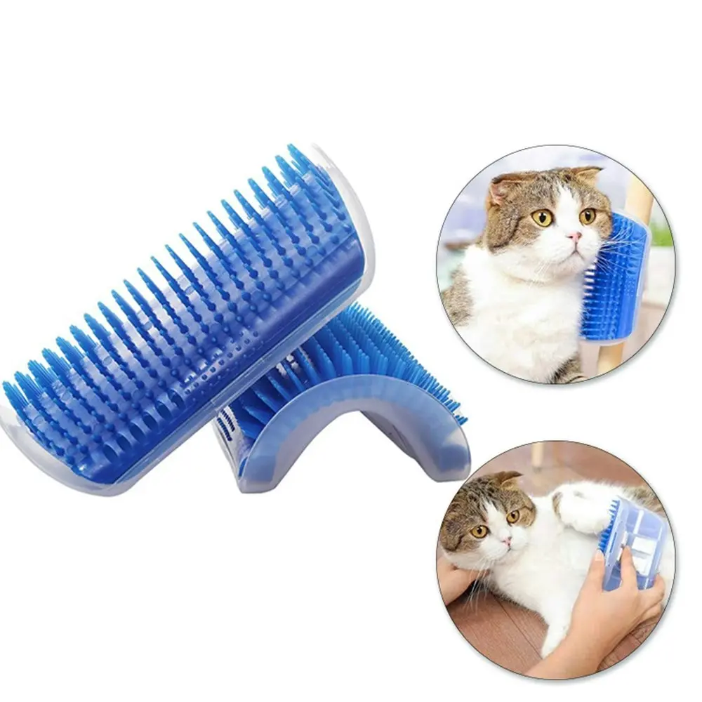 2 Pack Cat Grooming Brush Wall Corner Groomers Soft Grooming Brush Massage Combs