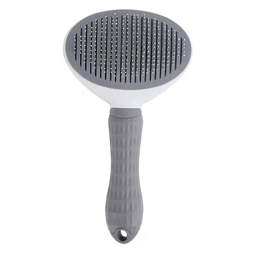 Cat Dog Comb Grooming Brush Stainless Steel Automatic Non-slip Brush