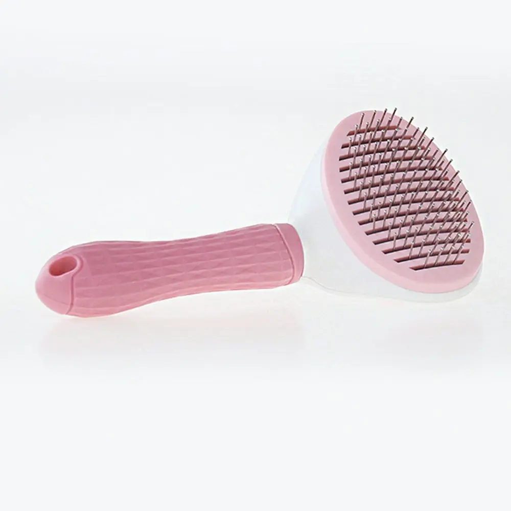 Cat Dog Comb Grooming Brush Stainless Steel Automatic Non-slip Brush