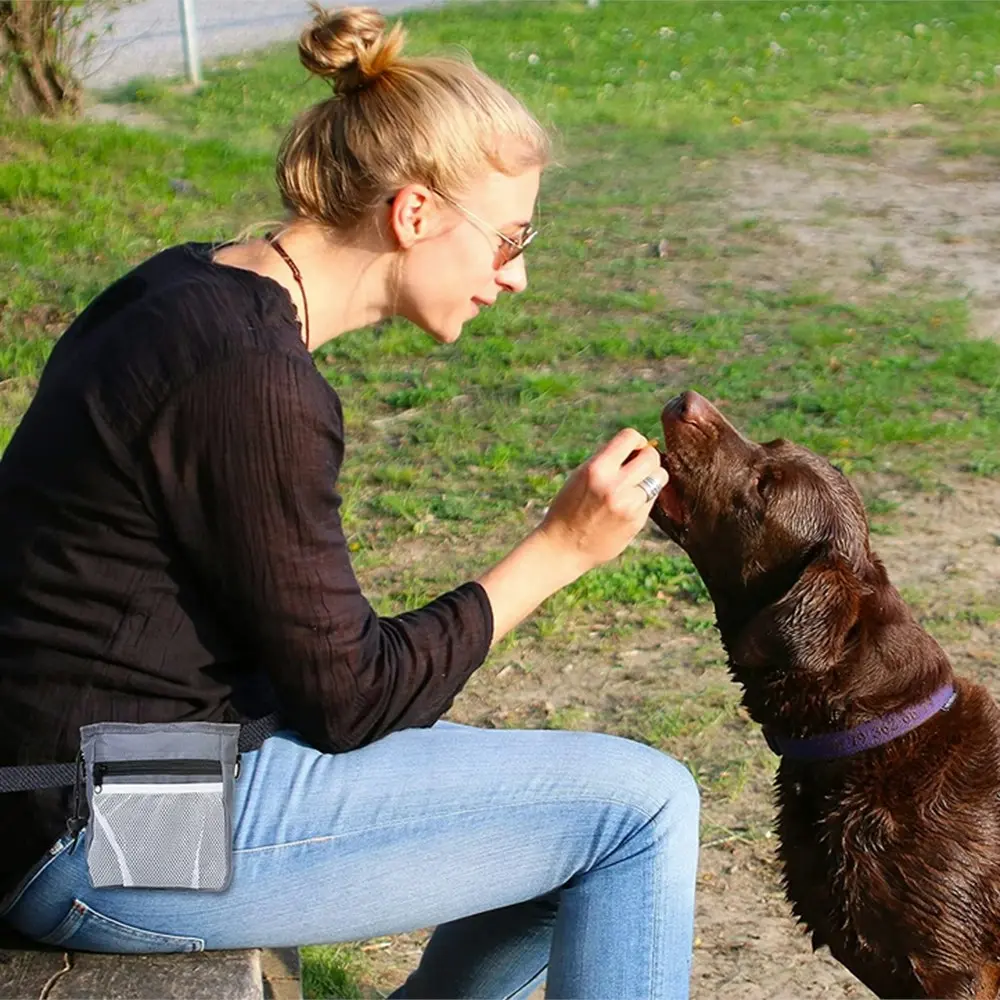 Dog Treat Training Pouch Built-in Poop Bag Dispenser