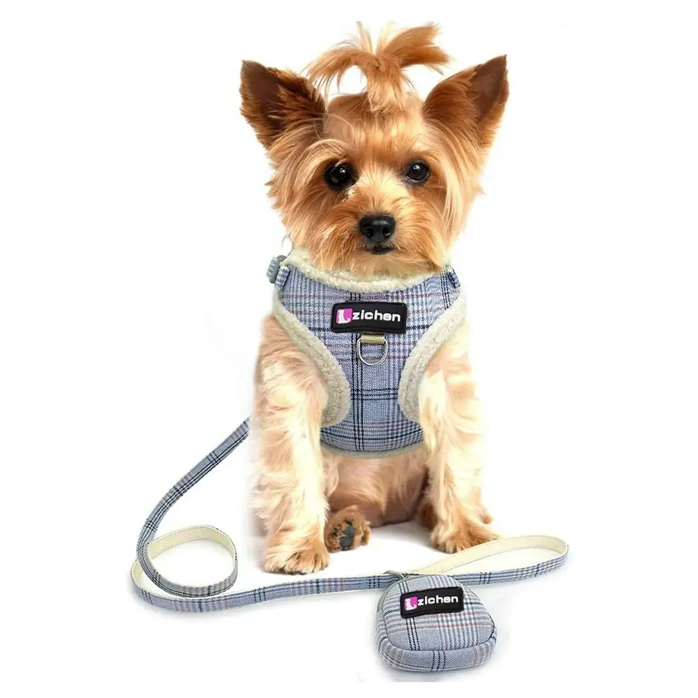 Dog Vest Harness and Leash Set With Cute Bags Breathable Mesh Dog Harness