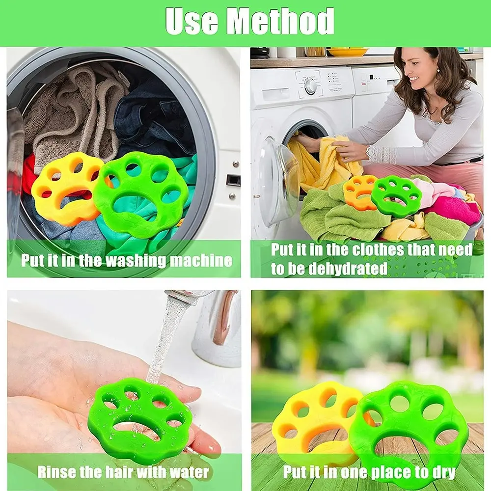 4Pcs Hair Remover Laundry Lint Catcher Washing Machine Hair Catcher