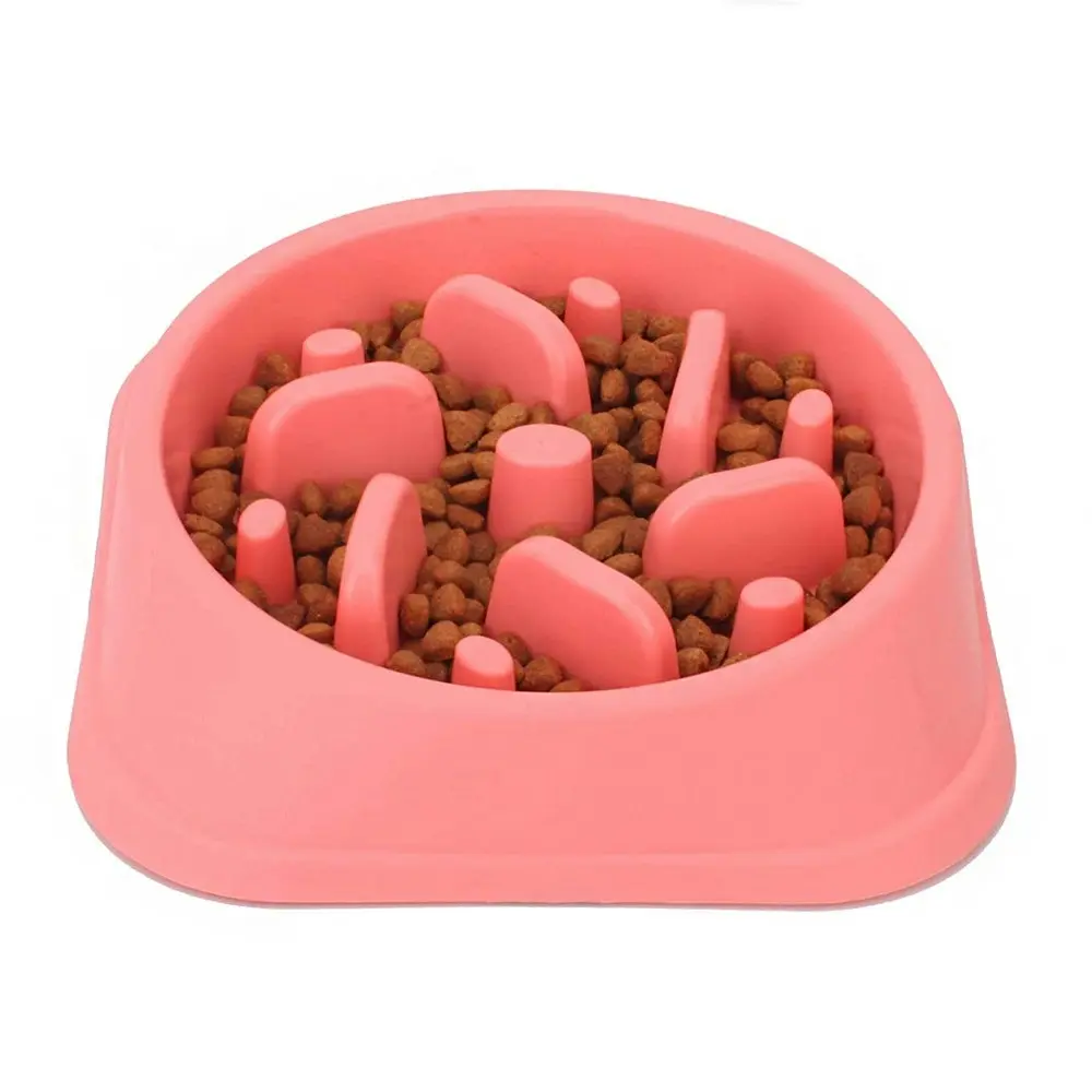 Dog Feeder Slow Eating Pet Bowl