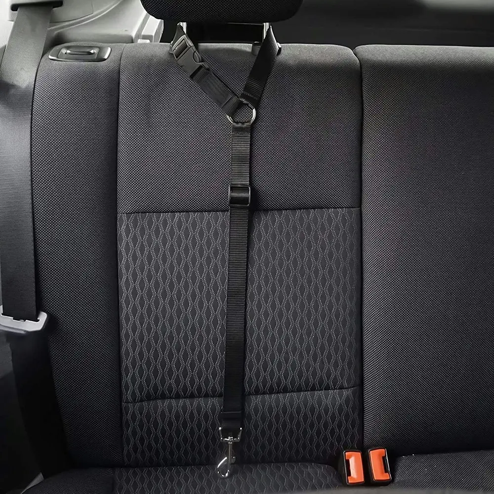 2 packs of pet dog and cat traction rope adjustable car pet seat belt