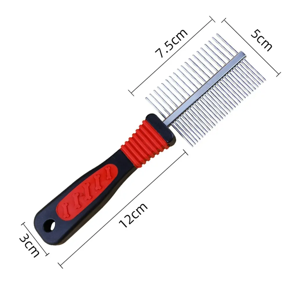 2 Pack Double Sided Pet Grooming Comb for Removes Tangles Knots Matted Dirt Hair