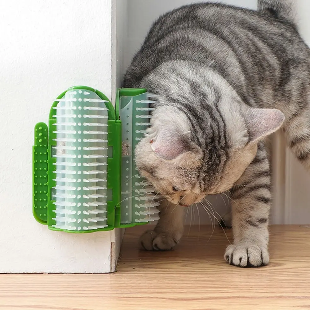 2 Pack Soft Cat Corner Self Groomer Wall Corner Massage Comb Corner Scratcher