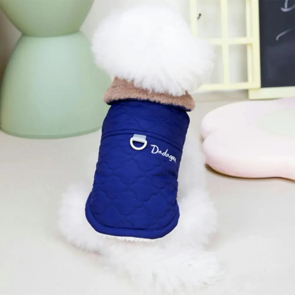 Waterproof Dog Jacket Winter Warm Dog Clothes Pet Vest For Small Dogs Puppy-Blue