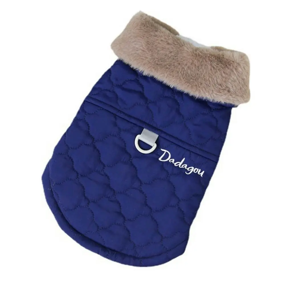 Waterproof Dog Jacket Winter Warm Dog Clothes Pet Vest For Small Dogs Puppy-Blue