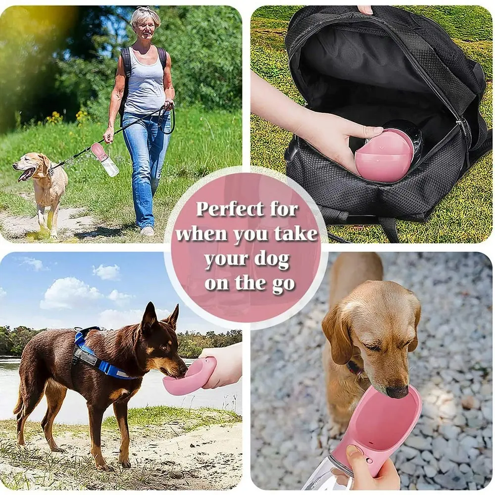 Portable Pet Water Bottles Water Dispenser Dog Water Bowl Travel Drink Cup