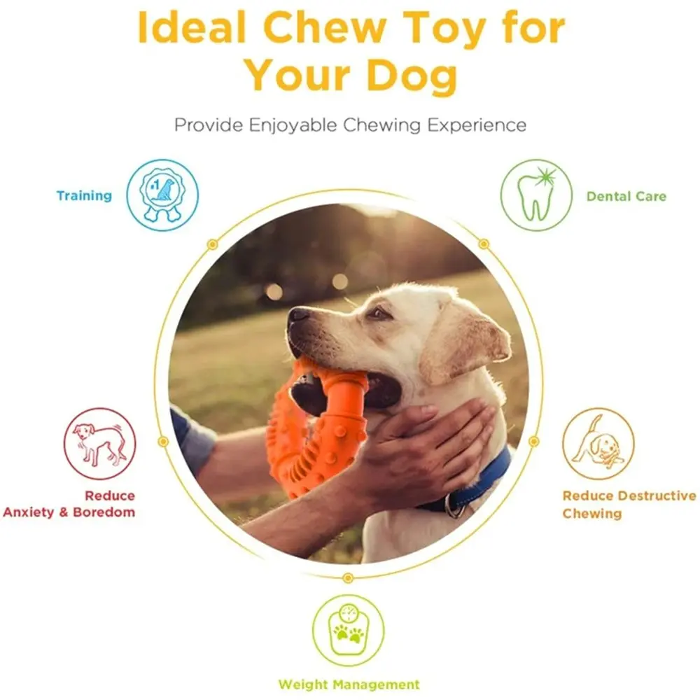 Strong Rubber Chew Toy Dogs Teeth Cleaning Nontoxic Indestructible Puppy Toys