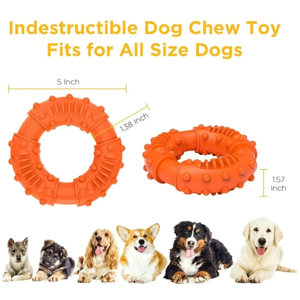 Strong Rubber Chew Toy Dogs Teeth Cleaning Nontoxic Indestructible Puppy Toys