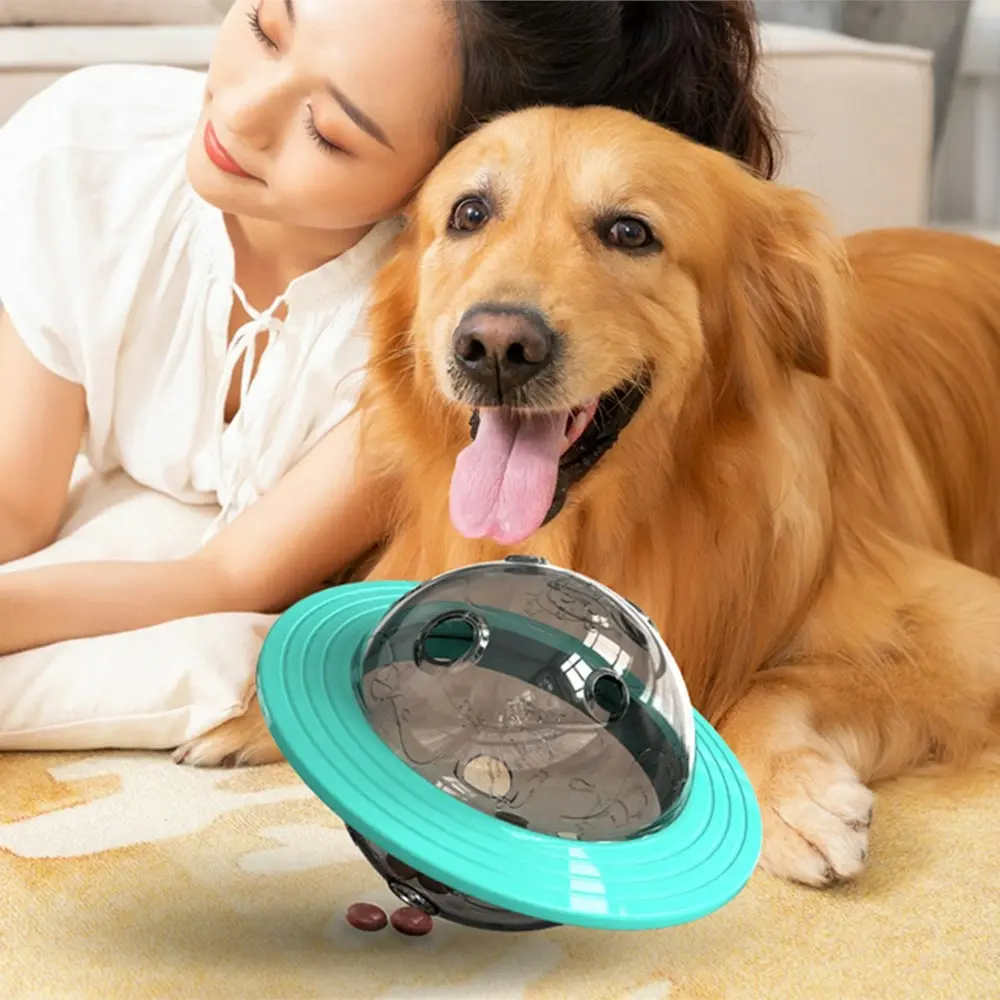 Flying Disk Pet Food Dispenser Food Feeder Leaking Food Ball Dog Toy