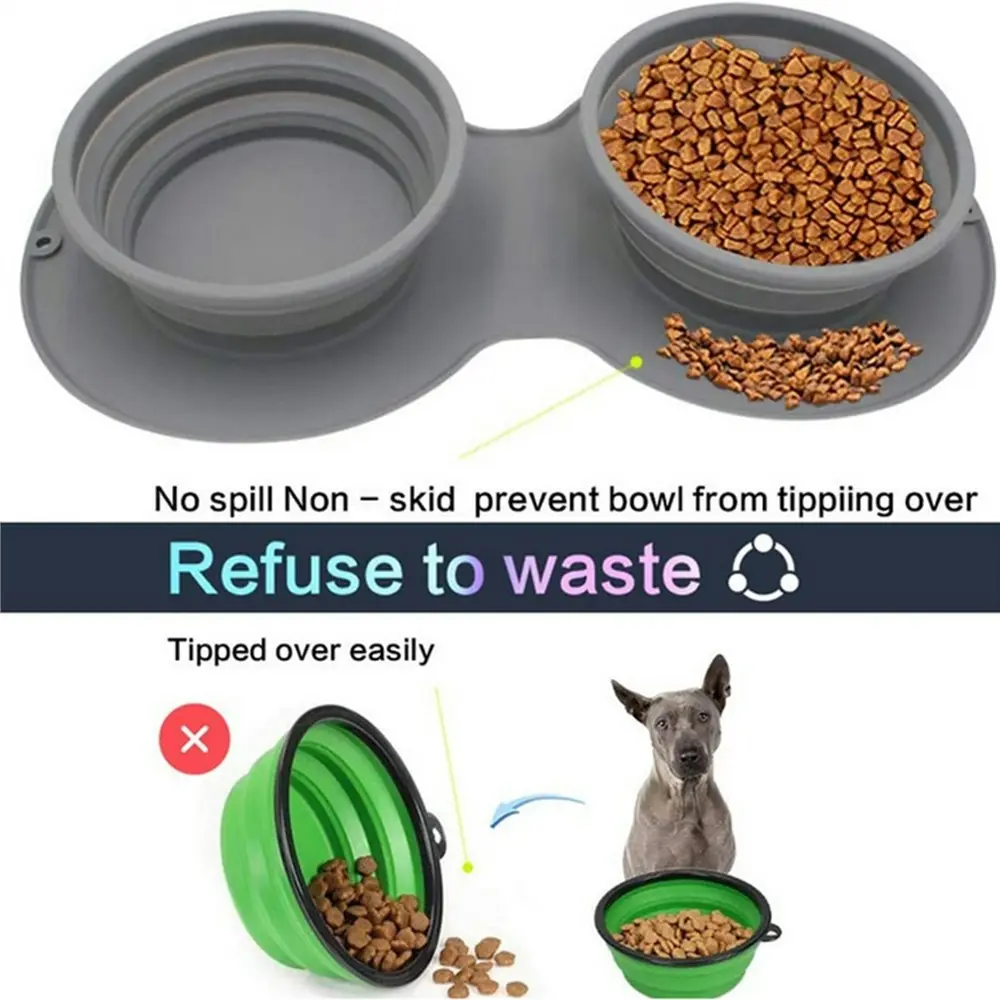 Collapsible Dog Bowls Water Portable Travel Pet Food Feeding Cat Bowl