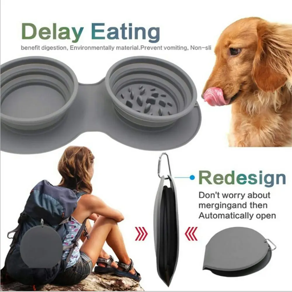 Collapsible Dog Bowls Water Portable Travel Pet Food Feeding Cat Bowl