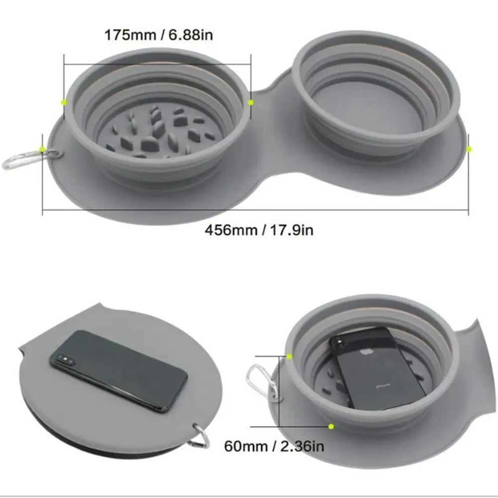 Collapsible Dog Bowls Water Portable Travel Pet Food Feeding Cat Bowl