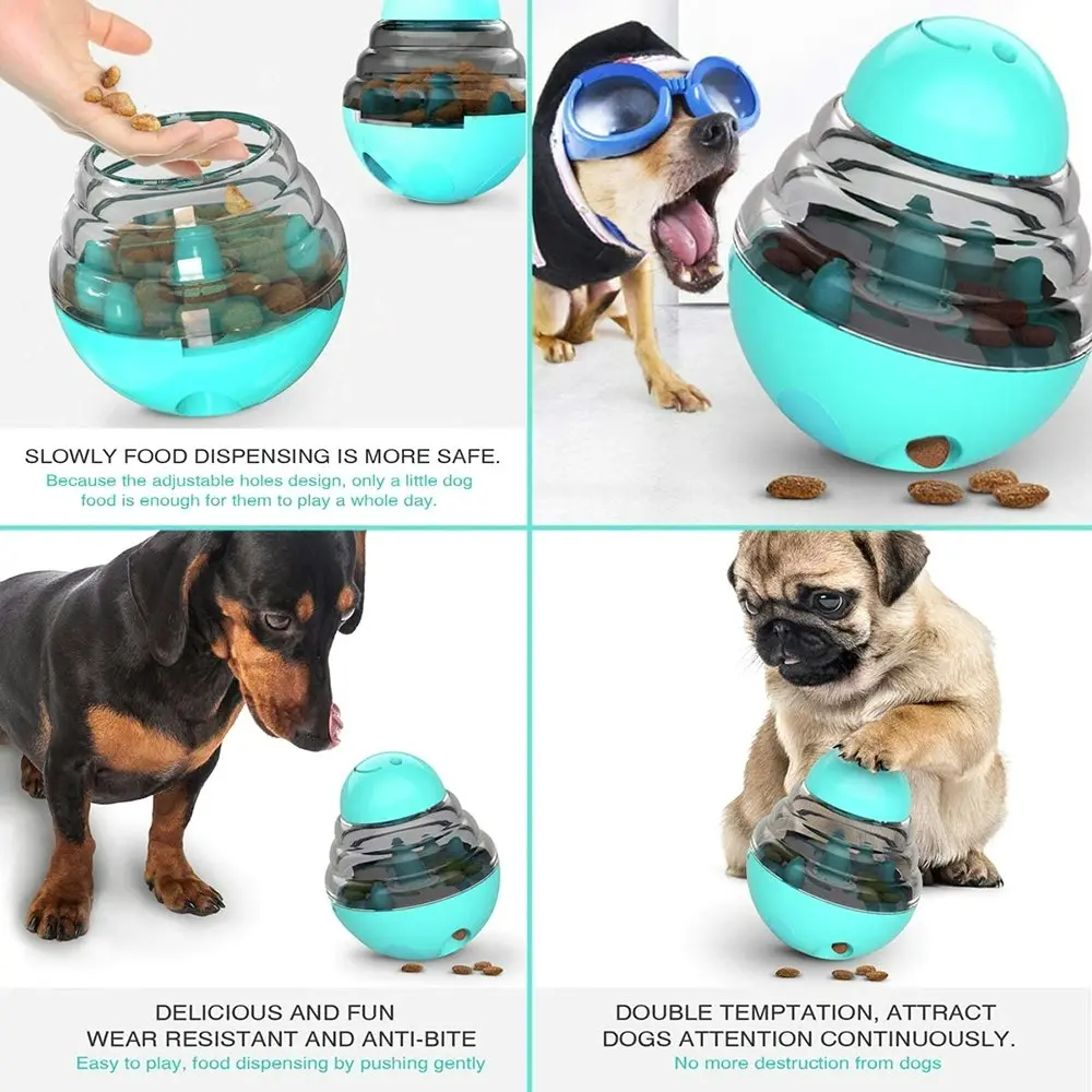 Pet Tumbler Interactive Toy Dog  Food Leak Ball with 2 Adjustable Leak Holes