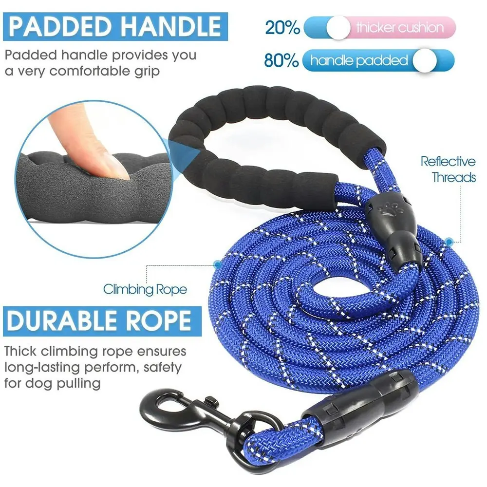 Comfortable Dual Dog Leash Tangle Free With Shock Absorbing Bungee Reflective