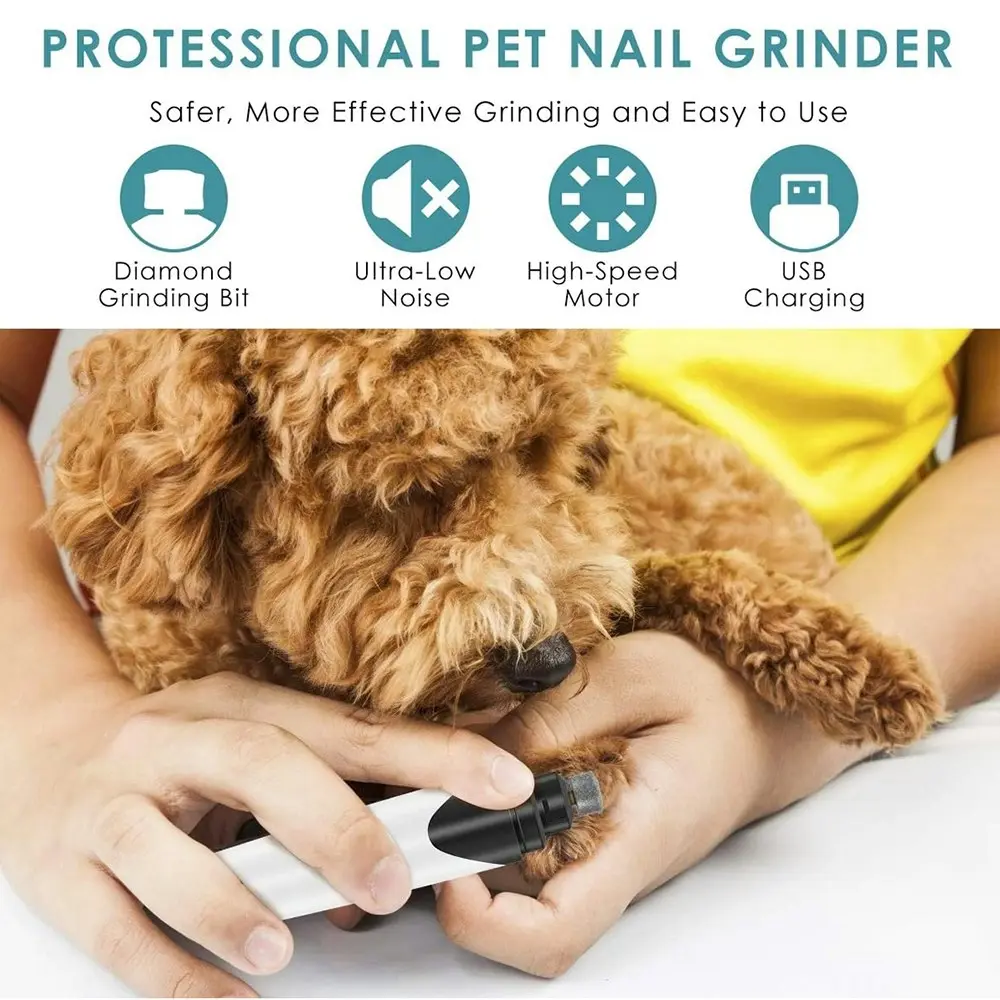 Electric Cordless Pet Nail Grinder/Trimmer for Large Medium Small Dogs and Cats