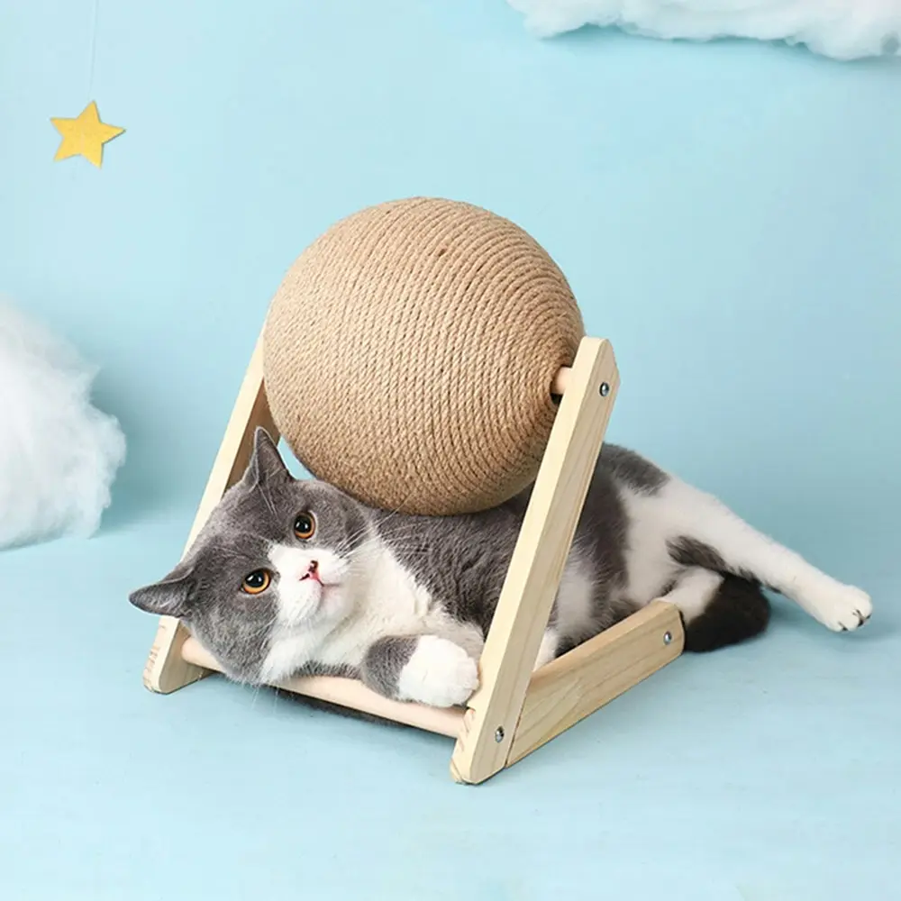 Cat Scratching Ball TKitten Sisal Rope Board Grinding Paws Toys Scratcher Toy