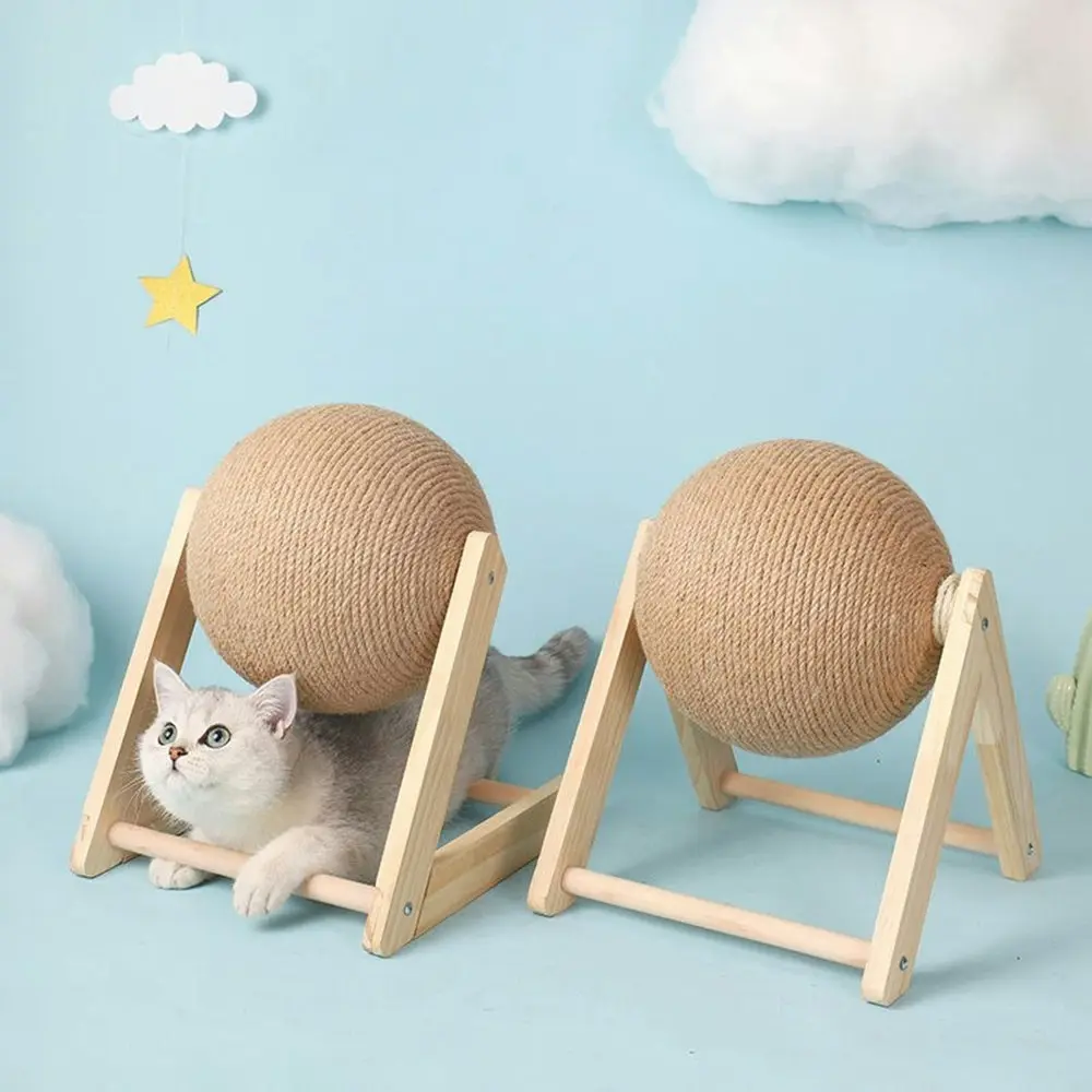 Cat Scratching Ball TKitten Sisal Rope Board Grinding Paws Toys Scratcher Toy