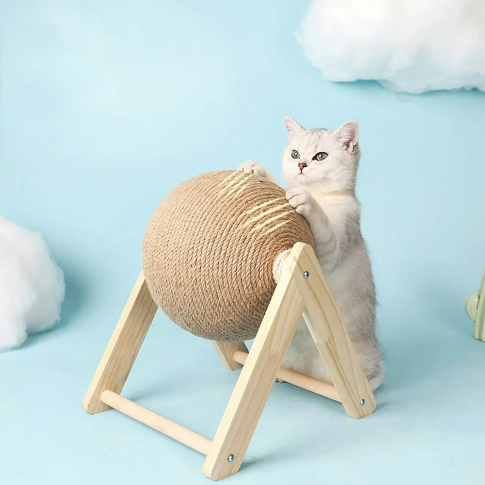 Cat Scratching Ball TKitten Sisal Rope Board Grinding Paws Toys Scratcher Toy