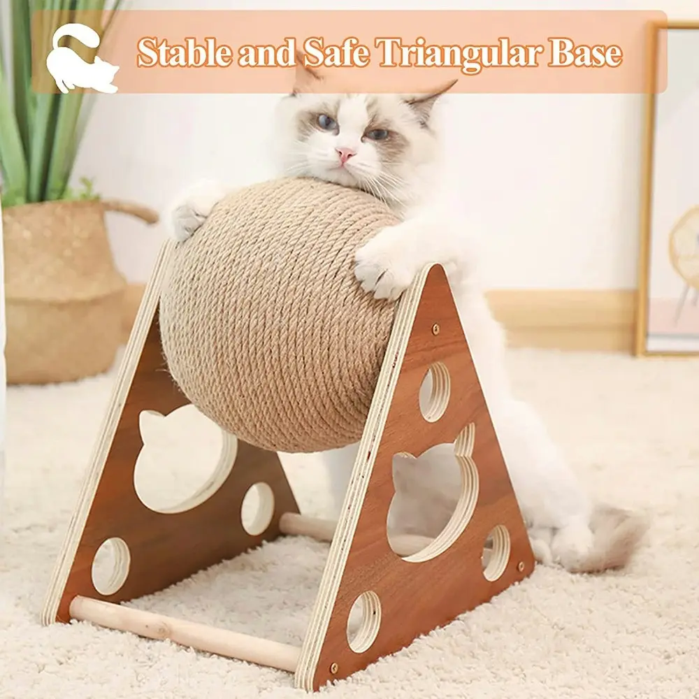 Cat Scratching Ball Toy Kitten Sisal Rope Board Grinding Paws Toys Scratcher Toy