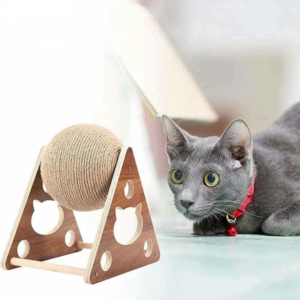 Cat Scratching Ball Toy Kitten Sisal Rope Board Grinding Paws Toys Scratcher Toy