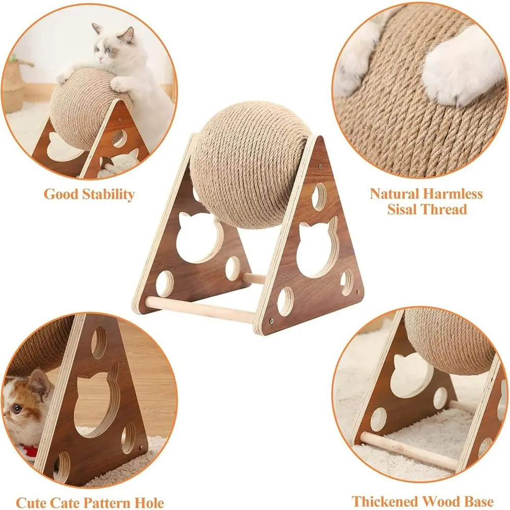 Cat Scratching Ball Toy Kitten Sisal Rope Board Grinding Paws Toys Scratcher Toy