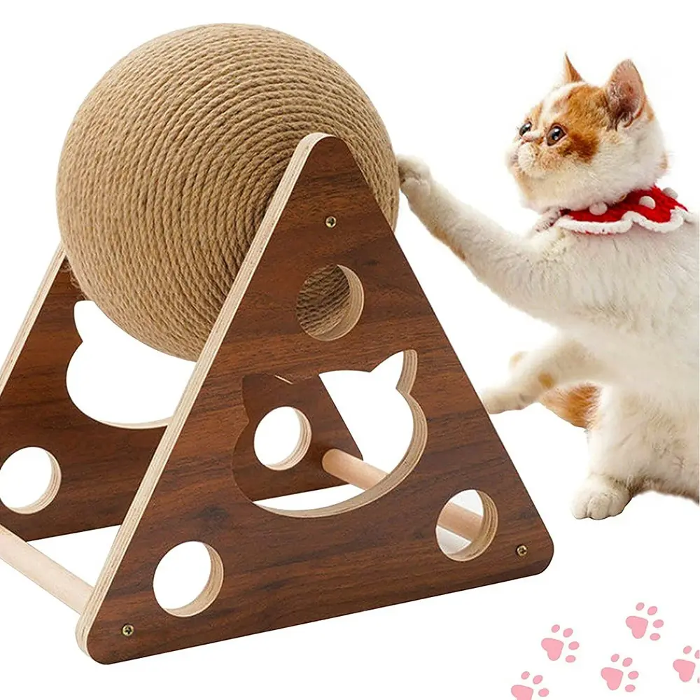 Cat Scratching Ball Toy Kitten Sisal Rope Board Grinding Paws Toys Scratcher Toy