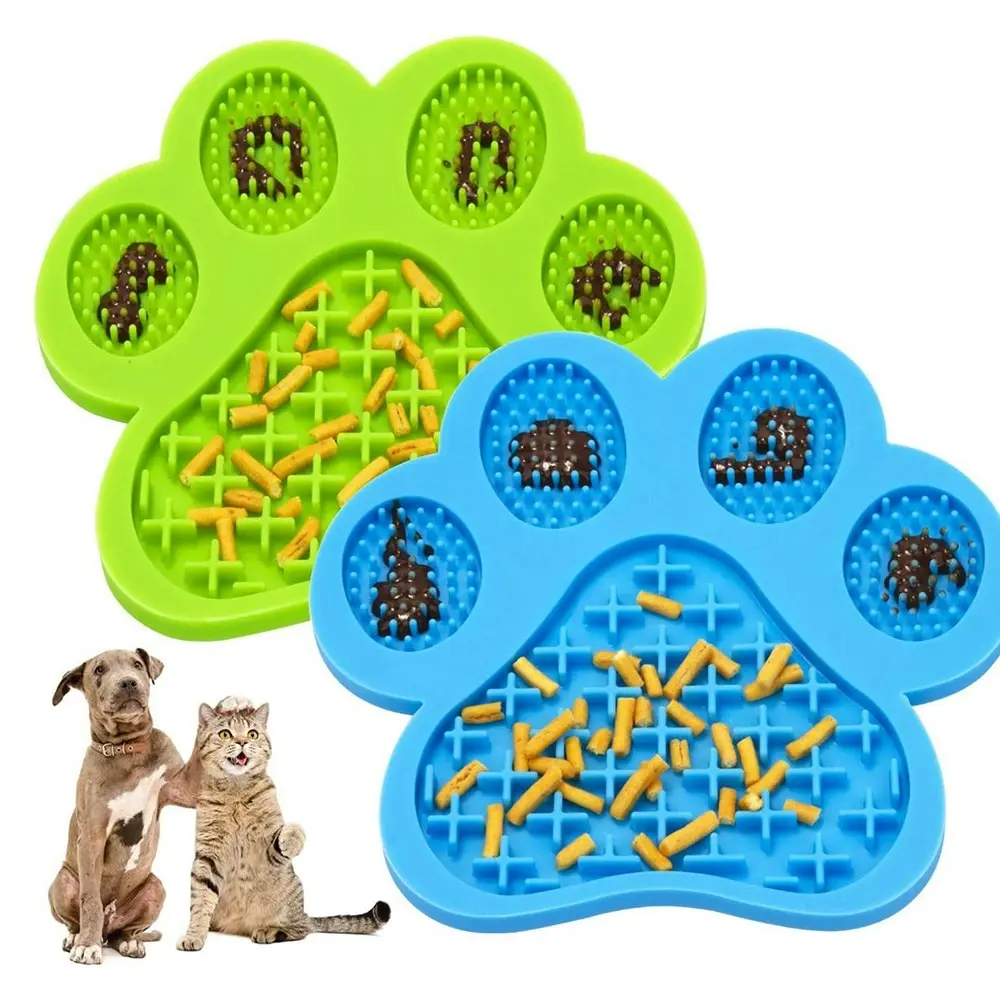 4 Pack Pet Silicone Lick Pad Slower Feeder Pad Cats Dog Lick Mat Feeder Mat