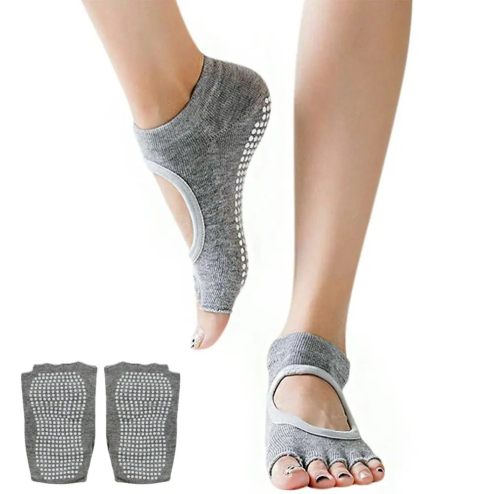 Non Slip Toeless Non Skid Sticky yoga Socks Pilates