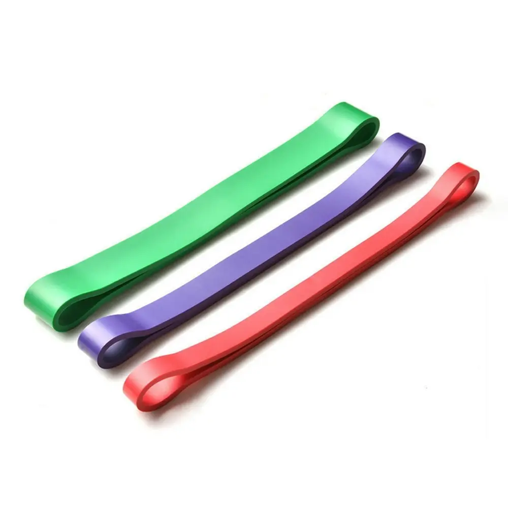 Set of 3 heavy duty resistance band loop power GYM fitness