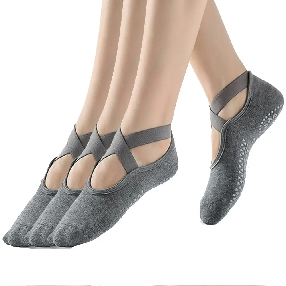 Yoga Socks for Women Non-Slip Grips&Straps