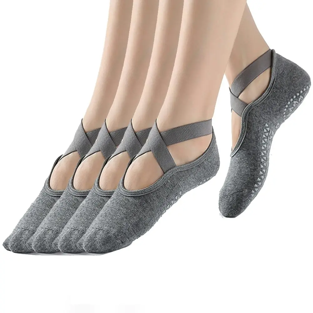 Yoga Socks for Women Non-Slip Grips&Straps