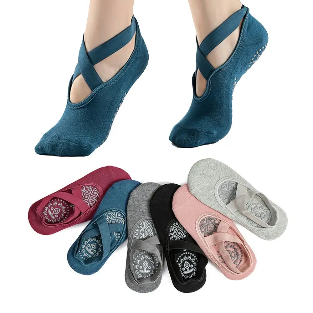 Yoga Socks for Women Non-Slip Grips&Straps