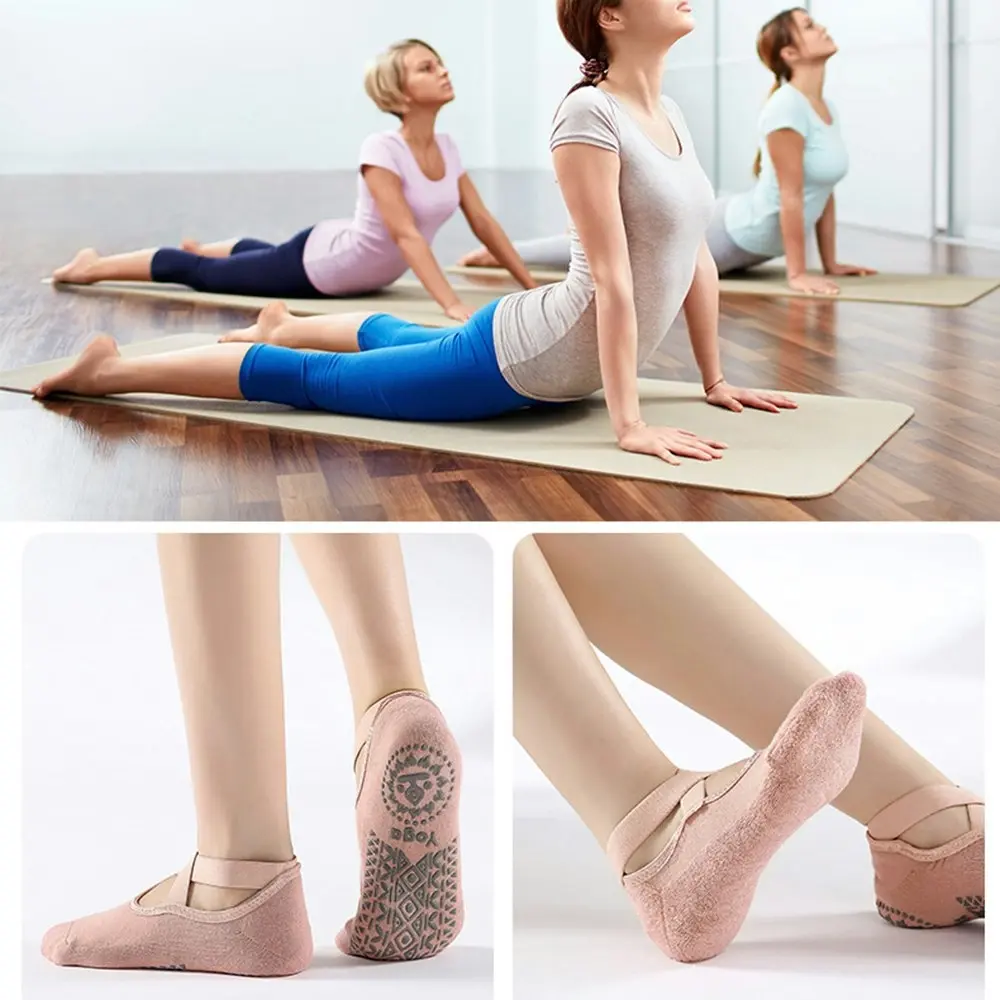 Yoga Socks for Women Non-Slip Grips&Straps