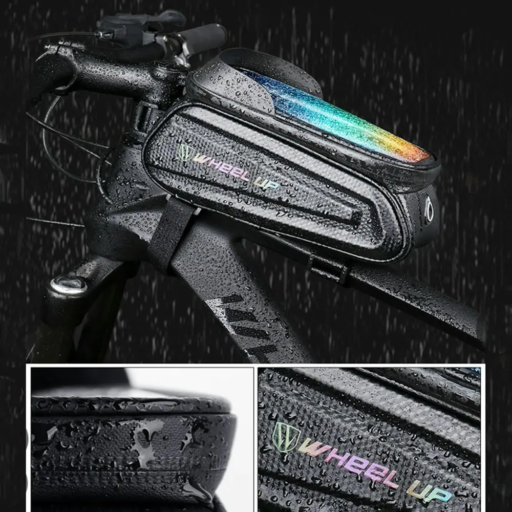 Rainproof Cycling Reflective Bike Bag Front Cell Phone holder with Touchscreen