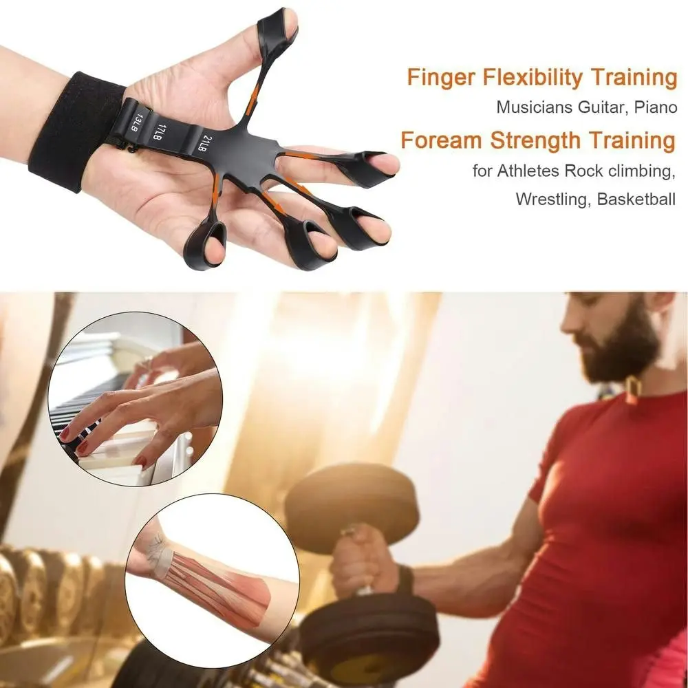 2 Pack Finger Gripper Strength Trainer Silicone Guitar Finger Exerciser