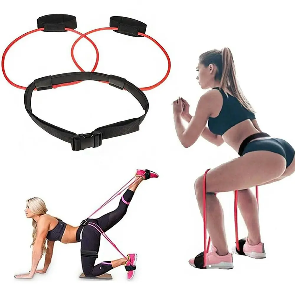 Women Fitness Booty Bands Exercise Resistance Bands with Adjustable Waist Belt