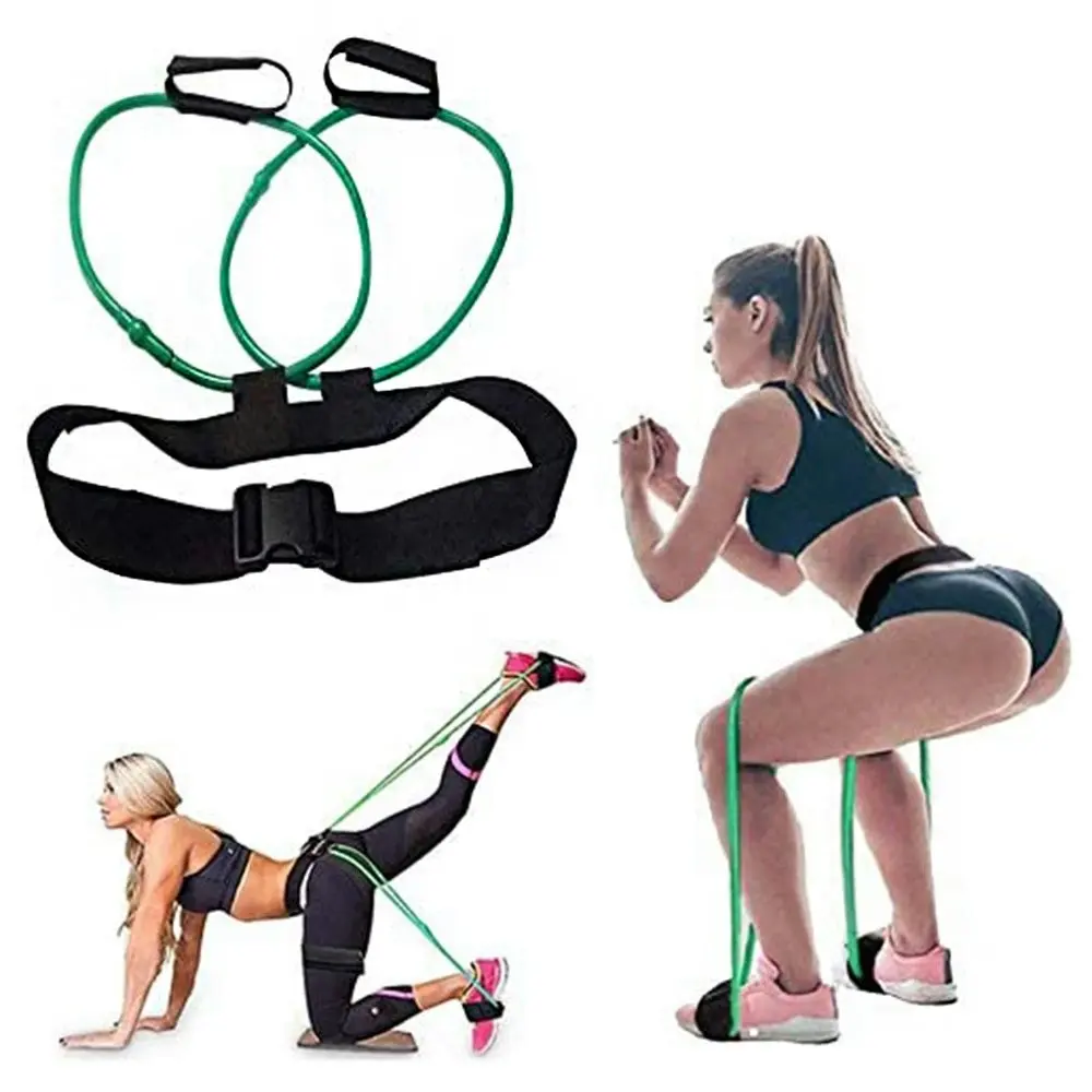 Women Fitness Booty Bands Exercise Resistance Bands with Adjustable Waist Belt