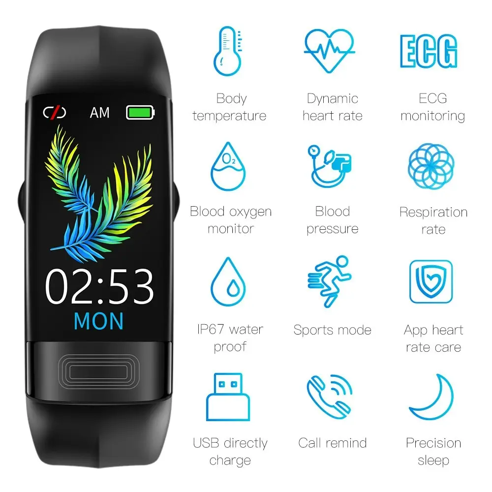 Fitness Tracker with Heart Rate,Blood Pressure and Pedometer