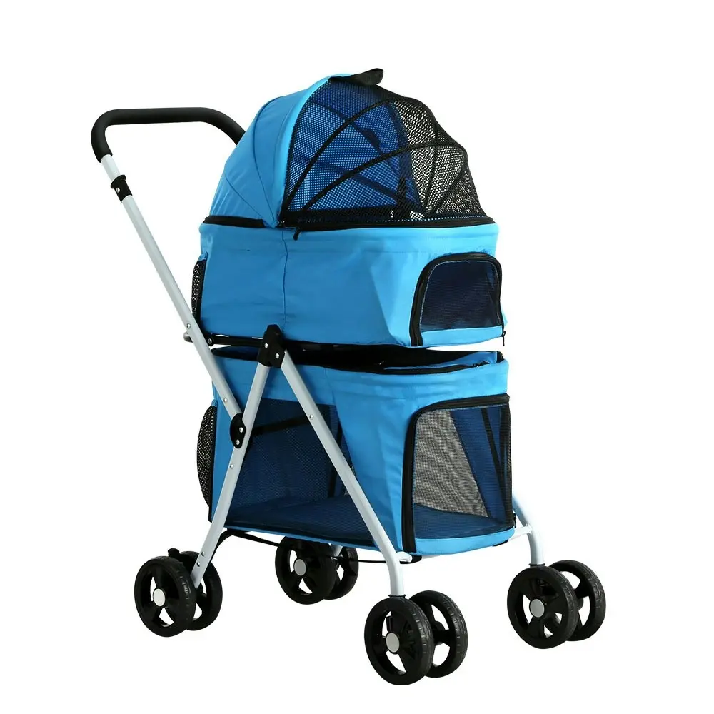 i.Pet Pet Stroller Dog Pram Large Cat Carrier Travel Pushchair Foldable 4 Wheels