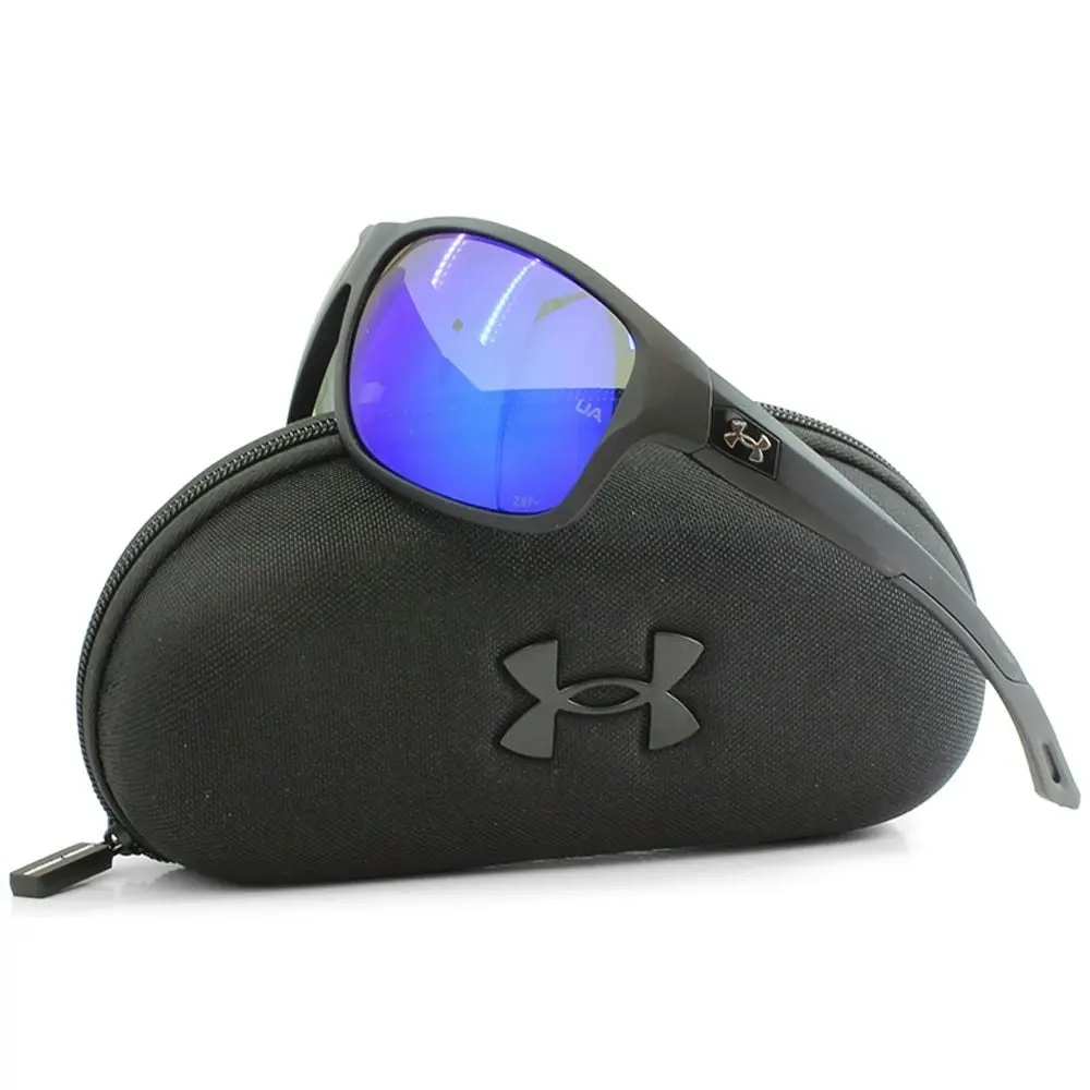 Under Armour Battle Matte Black/Blue Mirror Polarised Sunglasses UA0004S 01T-7N